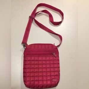 LUG‎ NWOT Skipper Shoulder Pouch Crossbody Pink ROSE Quilted purse